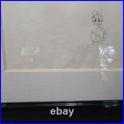 Disney Careers Donald Duck Let Down Original Framed Production Cel Drawing Piece
