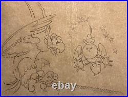 Disney Carl Barks Donald Duck Alpine Climbers Original Production Drawing Cel