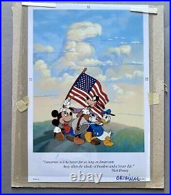 Disney Cel Hand Painted Production Model Sericel Mickey Mouse Donald Duck Goofy