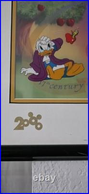 Disney Cel Serigraphy Millennium Milestones COA Ltd Issue Mickey Daisy Goofy