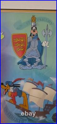 Disney Cel Serigraphy Millennium Milestones COA Ltd Issue Mickey Daisy Goofy