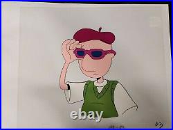 Disney DOUG ANIMATION CEL with pencil drawing PRODUCTION ART Hand Painted + COA