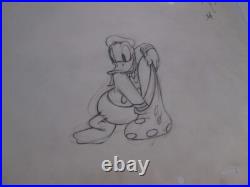 Disney Donald Duck 1941 Production cel Drawing from Timber