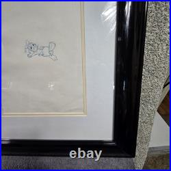 Disney Donald Duck Careers Daydreaming Production Cel Drawing Framed Animation