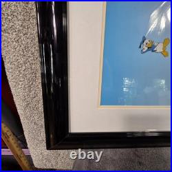 Disney Donald Duck Careers Daydreaming Production Cel Drawing Framed Animation