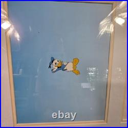 Disney Donald Duck Careers Daydreaming Production Cel Drawing Framed Animation