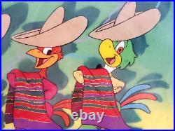 Disney Donald Duck Courvoisier production cel hand Three Caballero 1942