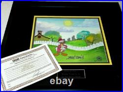 Disney Donald Duck Hand Painted Original Production Cel Signed Marc Davis