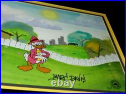 Disney Donald Duck Hand Painted Original Production Cel Signed Marc Davis