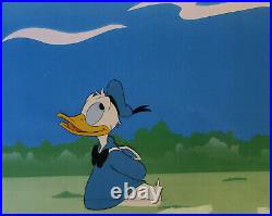 Disney Donald Duck Original Production Cel with Matching Drawing