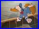Disney Donald Duck Production Cel On Hand Painted Background