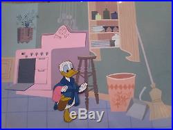 Disney Donald Duck cel on Production Background How to have an Accident at Home