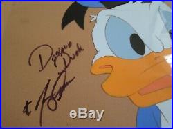Disney Donald Duck production cel huge image signed Tony Anselmo