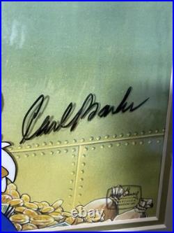 Disney DuckTales Scrooge McDuck Original Production Cel Signed Carl Barks COA