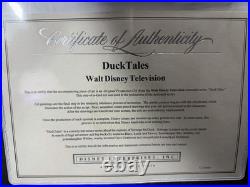 Disney DuckTales Scrooge McDuck Original Production Cel Signed Carl Barks COA