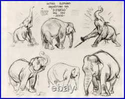 Disney Dumbo-Original Stat Model Sheet-Mother Elephant-1941