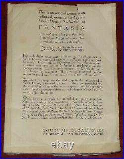 Disney Fantasia Production Cel Certificate Of Authenticity Courvosier Galleries