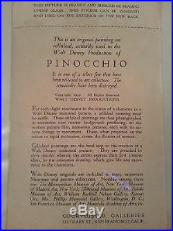Disney Figaro From Pinocchio Original Courvoisier Production Cel Animation Art
