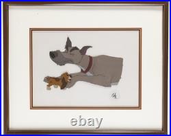 Disney Fox and the Hound Original Production Cel Young Copper & Chief Framed COA