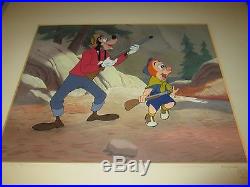 Disney Goofy Father's Lion 1952 Cel on matching Production Background