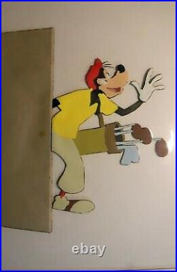 Disney Goofy Original Production cel Golf 1961 Art Corner Custom background