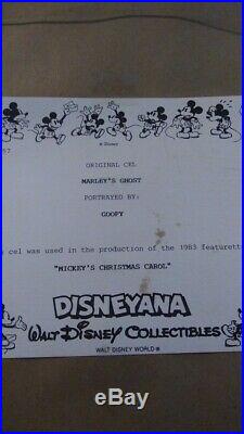 Disney Goofy Production Cel From Mickey's Christmas Carol