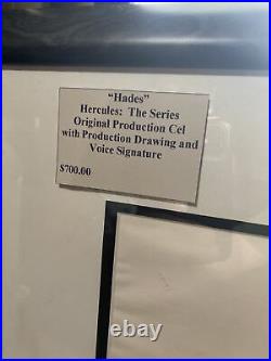 Disney Hercules Hades Production CEL Original Sketch COA Signed James Woods BH