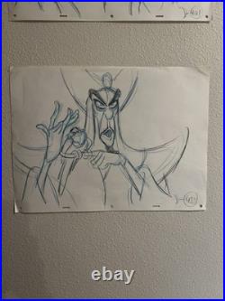 Disney JAFAR Rough Animation Production Drawing By Legend ANDREAS DEJA Aladdin