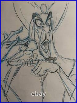 Disney JAFAR Rough Animation Production Drawing Legend ANDREAS DEJA Aladdin #2 Disney JAFAR Rough Animation Production Drawing Legend ANDREAS DEJA Aladdin #2