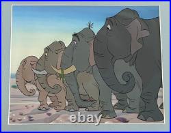 Disney Jungle Book Original 1967 Production Cel Elephants in Line