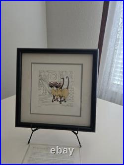Disney Lady And The Tramp Si & Am Framed Engraved Etching