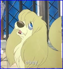 Disney Lady and the Tramp Peg Production Animation Cel withHand-painted Background