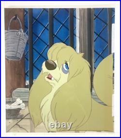 Disney Lady and the Tramp Peg Production Animation Cel withHand-painted Background
