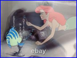 Disney Little Mermaid Ariel & Flounder 1989 Production Cel, Framed Disney Little Mermaid Ariel & Flounder 1989 Production Cel, Framed