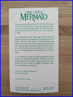Disney Little Mermaid Ariel & Flounder 1989 Production Cel, Framed