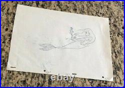 Disney, Little Mermaid Production Cel Pencil Drawing From The T. V. Series