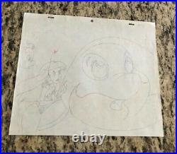 Disney, Little Mermaid Production Cel Pencil Drawing From The T. V. Series