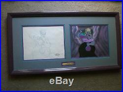Disney Little Mermaid Production Cel and Drawing of Ursula Mixing Potions