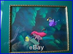 Disney Little Mermaid Production Cel of Ariel and Friends Treasure Hunting