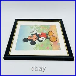 Disney Mickey Mouse Animation Production Cel With Background 1987 8 x 7.75