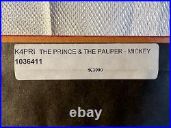 Disney Mickey Mouse Prince and Pauper Original Production Cel Painting Framed