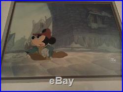 Disney Mickey Mouse The Prince & The Pauper Animation Art Production Cel WithSeal