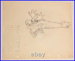 Disney Moose Hunters 1937 Original Production Sketch Drawing Goofy & Donald Cel