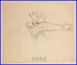 Disney Moose Hunters 1937 Original Production Sketch Drawing Goofy & Donald Cel