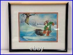 Disney New Adventures Of Winnie The Pooh Tigger Playing Checkers Production Cel