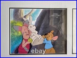 Disney New Adventures Winnie The Pooh Orig Cel + Clean-up Drawing Piglet Roo