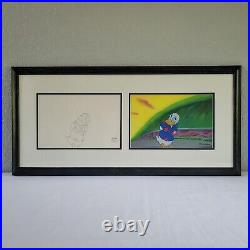 Disney Original Production Cel & Clean-up Drawing from Duck Quake Quack Pack