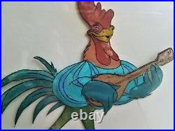Disney Original Production Cel, Singing Rooster ALAN-a-DALE from Robin Hood