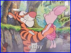 Disney Original Production Cel Tigger and Piglet Signed Paul Winchell & more
