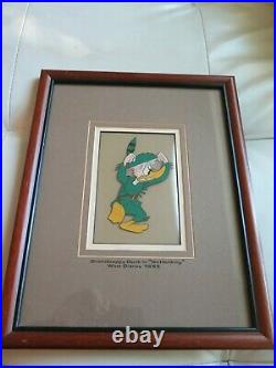 Disney Original Production cel 1955 Grandpappy Duck in'No Hunting' Framed